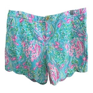 Lilly Pulitzer Pink and Green High Waist Shorts
